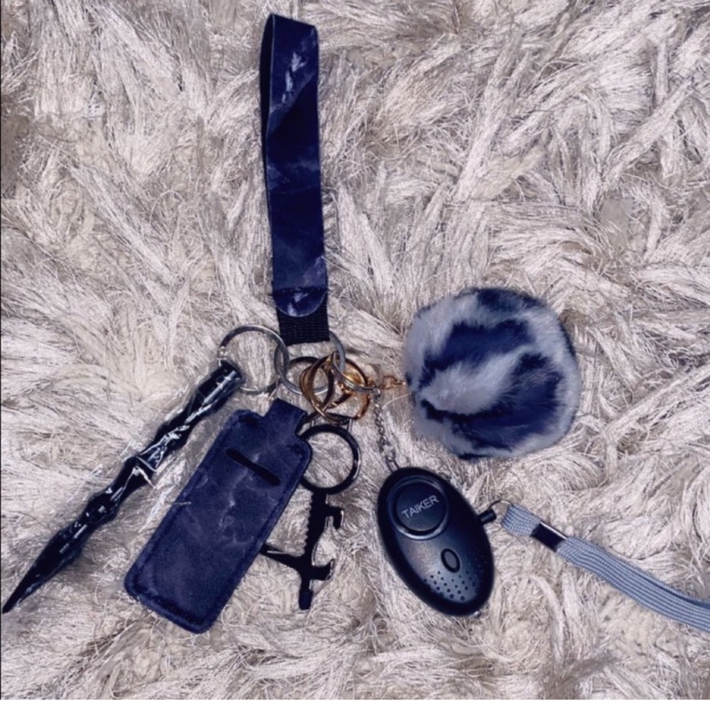 Black self defense keychain